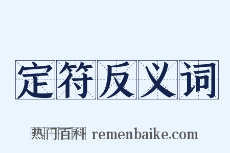 定符反义词是什么意思的图片